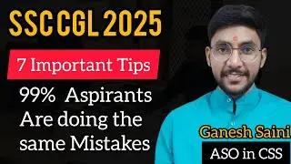 MUST DO 7 POINTS FOR YOUR PREPRATION 🔥 || SSC CGL/CHSL 2025 #ssccgl #ssc
