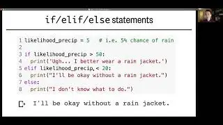 Lesson 4, Part 4: If statements
