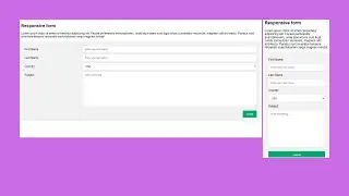 How to create responsive form in HTML and CSS 