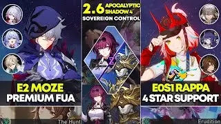 E2 Moze Premium FUA & E0S1 Rappa 4 Star Support | Apocalyptic Shadow 4 | Honkai Star Rail 2.6