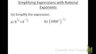 Roots and Rational Exponents
