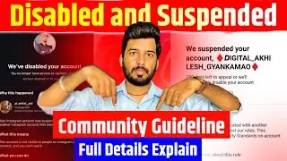 Instagram Account Disabled vs Suspended 🔴 Community Guidelines Explained