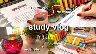 STUDY VLOG Produtivo | Como eu estudo | Noite produtiva (study vlog narrado)