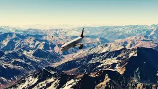 X-PLANE 12 DEFAULT A330 AND AUTOORTHO OVER ANDES DESCENDING TO SANTIAGO SCEL AMAZING SCENERY