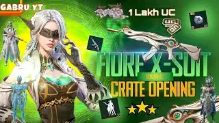 🤩LUCKIST 1 Lakh UC💸 CRATE OPENING EVER | FIORE X-SUIT | 😍| GABRU YT | 2 ROYALPASS GIVEAWAY ⬇️