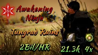 BDO | Tungrad Ruins | Awakening Ninja 334AP | Before Update | 21.3k Trash/Hr | 2lvl LS | (10min)