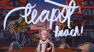 midsummer beach house - genshin impact serenitea pot 🫖 tour | a monstadt getaway🍃