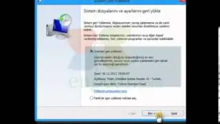 Windows 8 Windows 10 Sistem Geri Yükleme