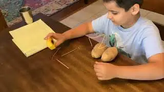 Potato Battery. #scienceexperiment #cleanenergy #engineering #futureengineers #earthfriendly