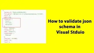 How to Validate Json Schema in Visual Studio?