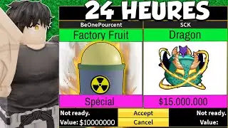 I TRADE the FACTORY for 24H! (Blox Fruits)