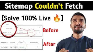 [🔥Live Solve ]How To! Fix Couldn’t Fetch Sitemap Error on Search Console in Hindi