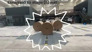 Roll conveying from remote storage with butt roll return.