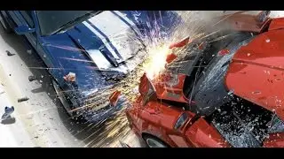Пугливая дамочка разбила свою машину | Scared girl smashed her car