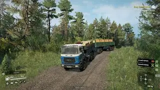 SnowRunner. Карта Сосновая долина. Мод ВОРОН 5323 RSK.
