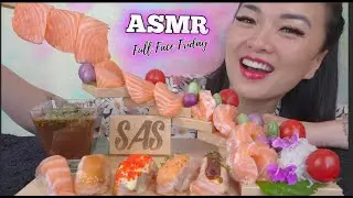 ASMR SALMON SASHIMI MY FAVOURITE WAY (EATING SOUNDS) LIGHT WHISPERS | SAS-ASMR