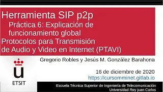 Herramienta SIP p2p. Práctica 6: Explicación de funcionamiento global