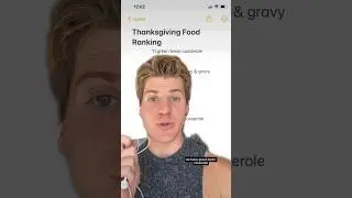 RANKING THANKSGIVING FOOD 