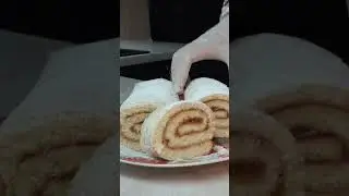 БИСКВИТНЫЙ РУЛЕТ  БЫСТРОГО ПРИГОТОВЛЕНИЯ 😍😘🥰