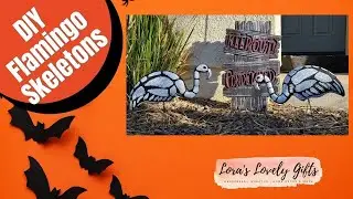 DIY Flamingo Skeletons - Dollar Tree/Lowe's/Michael's Halloween Project