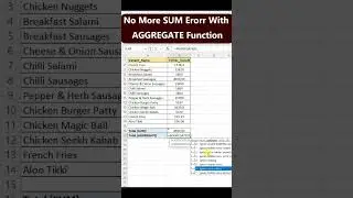 how to sum in excel with errors in range #excel #exceltutorial #exceltips #ytshorts #ytshort #reels