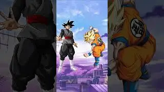 Anime fights part 1 ( goku black vs goku ) #anime #fighting #shorts