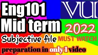 Eng101 mid term preparation 2022/ eng101 short questions/ eng101 mids/ eng101 midterm short notes 💯