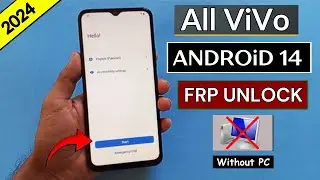 All Vivo Android 14 Frp Unlock/Bypass Google Account Lock Without PC | Talk-back Not Working