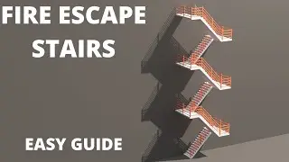 fire escape stairs modeling in blender 3x