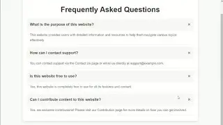 Create a Faq Section Using HTML/CSS
