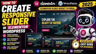 How to Create Responsive Slider in Elementor WordPress | Elementor Slides Widget Tutorial