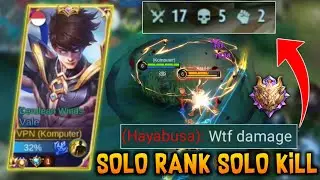 17 KILLS! SOLO RANK SOLO KILL TOP 1 GLOBAL VALE - VALE BEST BUILD 2022