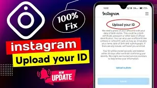 How to solve instagram upload your id problem | Upload your id