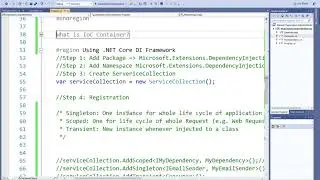 .NET Core - Dependency Injection Builtin Framework - Urdu/Hindi