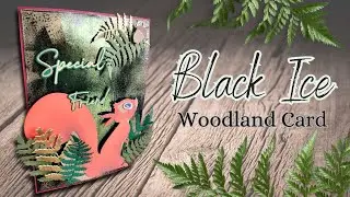 Stunning Black Ice Technique for Enchanting Woodland Cards