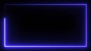 No Copyright Royalty Free Blue Neon Lights Frame Seamless Loop || Creative Valley