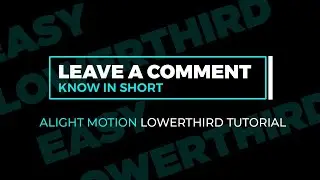 Modern minimal lower third | Alight Motion tutorial 2020 [Hindi]