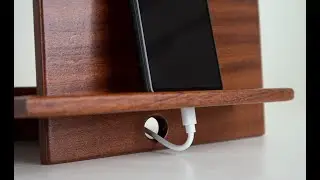 Phone Station and Desk Organizer. Beautiful Gift for man