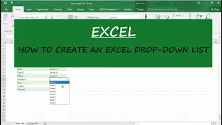 Excel - Drop down List