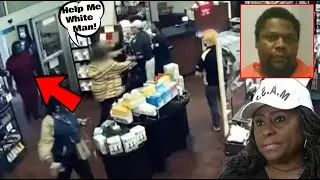 White grocery store clerks sit back & watch as a convicted murderer attacks 71-year old black woman.