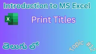 Excel Print Titles