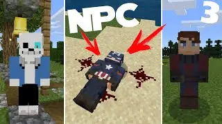 NPC IN MINECRAFT PE - ADDON REVIEW [Part 3]