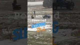 UTAH power SLEDDING behind an ATV #shorts