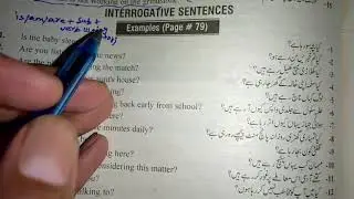 Interrogative sentences of Present Continuous Tense,English to Urdu sentences, Urdu to Eng sentences
