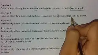 exercice 2, MAXIMUM. Algorithme, python, c