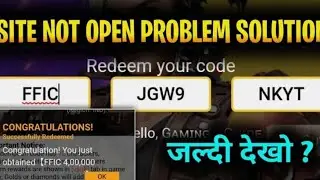 Free Fire Rewards Redemption Site Not Working Problem Funny Status  This Site Can't be Reached
