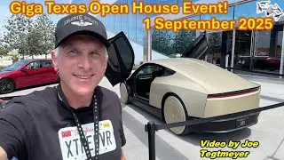 1 September 2025 Giga Texas Open House, Cybercab Details & Production Line Progress, & Factory Tour!