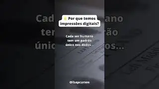 Para que servem as impressões digitais? #reels #shorts #fisiologia