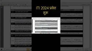 ITI Admission | ITI Admission 2024 Date 