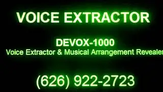 VOICE EXTRACTOR, DEVOX 1000, Make Karaoke, Remove Vocals, Voice Remover,  DEVOX 1000, Voice Removal